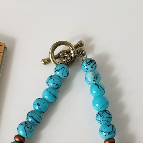 ARTISAN Southwest Jasper & Glass Beaded Necklace - Picture 6 of 7